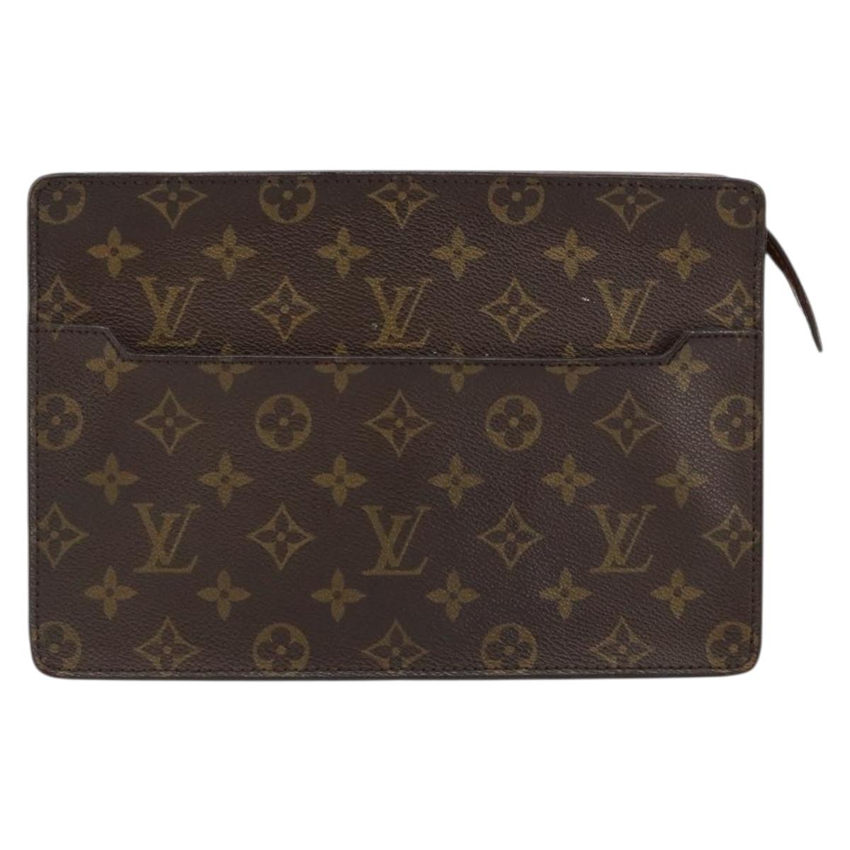 LOUIS VUITTON Monogram Pochette Homme Clutch Bag M51795 LV Auth th6411