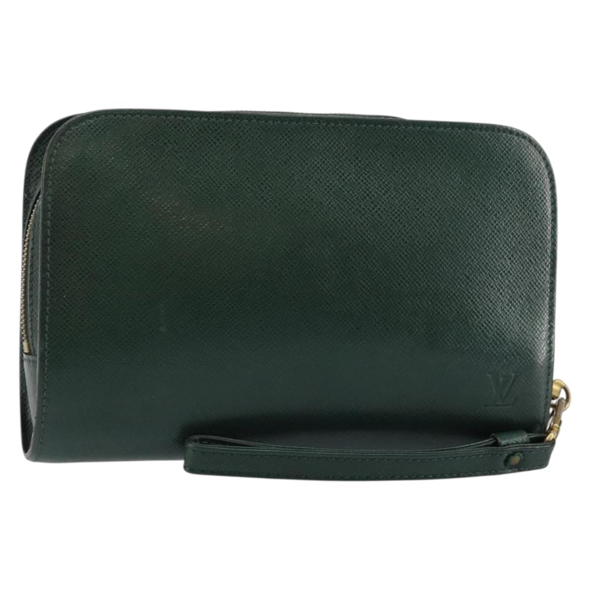 LOUIS VUITTON Taiga Baikal Clutch Bag Epicea M30184 LV Auth th6412