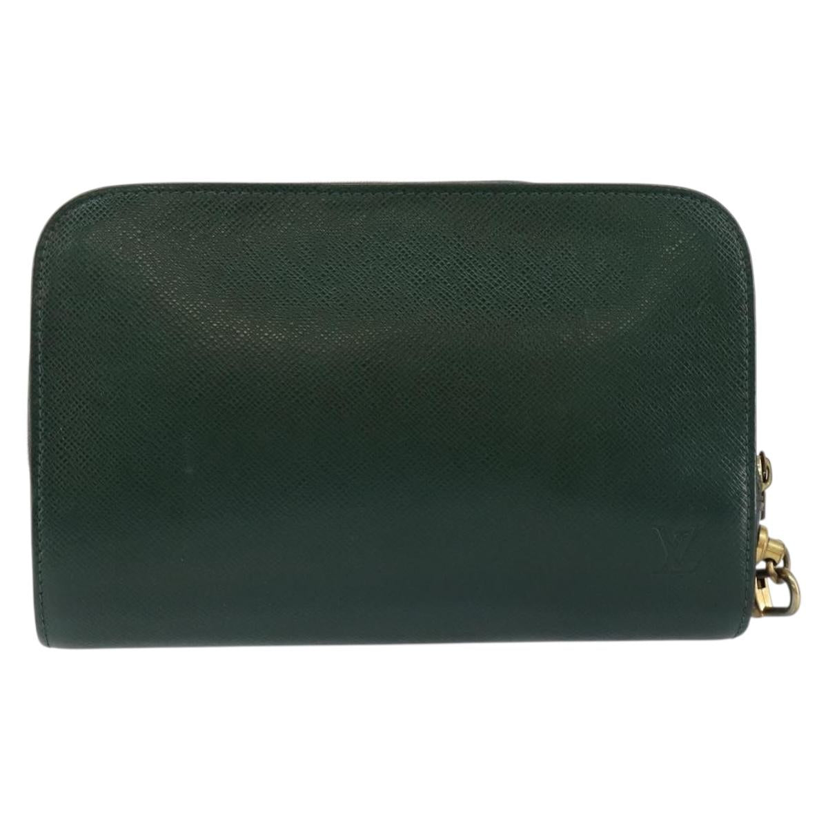 LOUIS VUITTON Taiga Baikal Clutch Bag Epicea M30184 LV Auth th6412