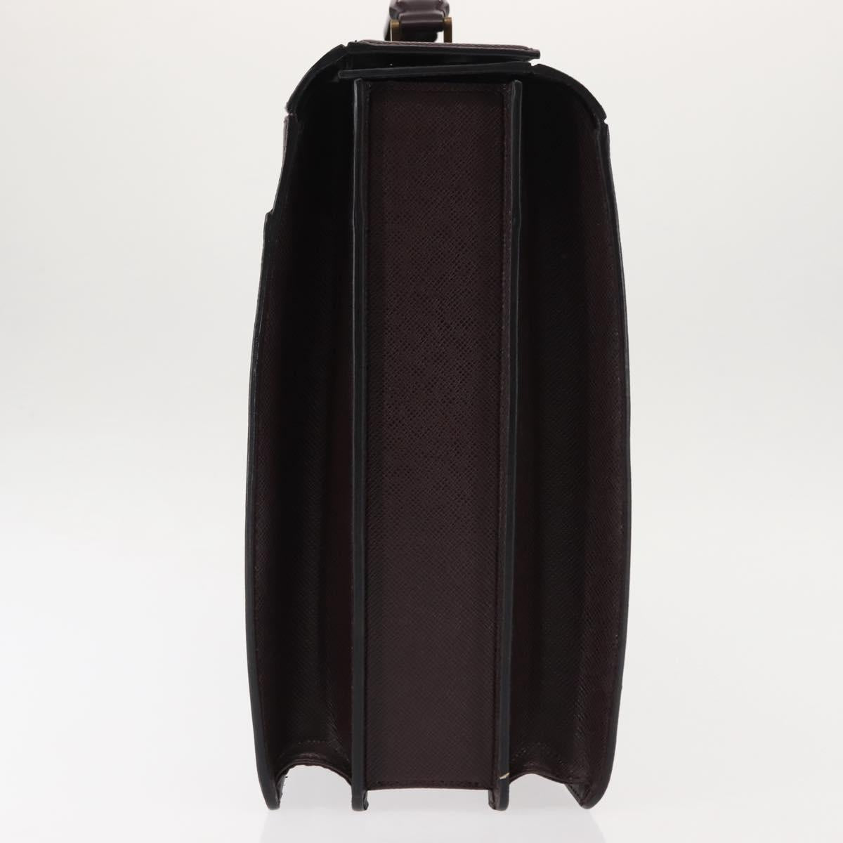 LOUIS VUITTON Taiga Leather Ural Briefcase Acajou M30026 LV Auth th6414