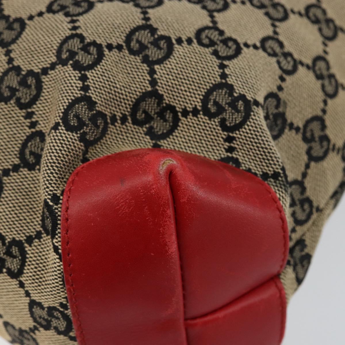 GUCCI GG Canvas Tote Bag Navy Red Auth th6417