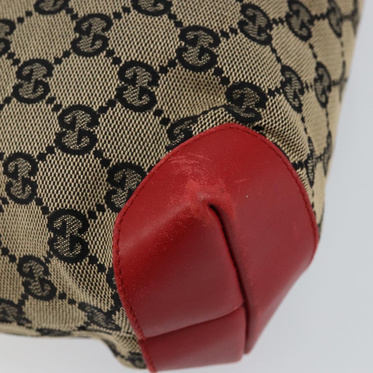GUCCI GG Canvas Tote Bag Navy Red Auth th6417