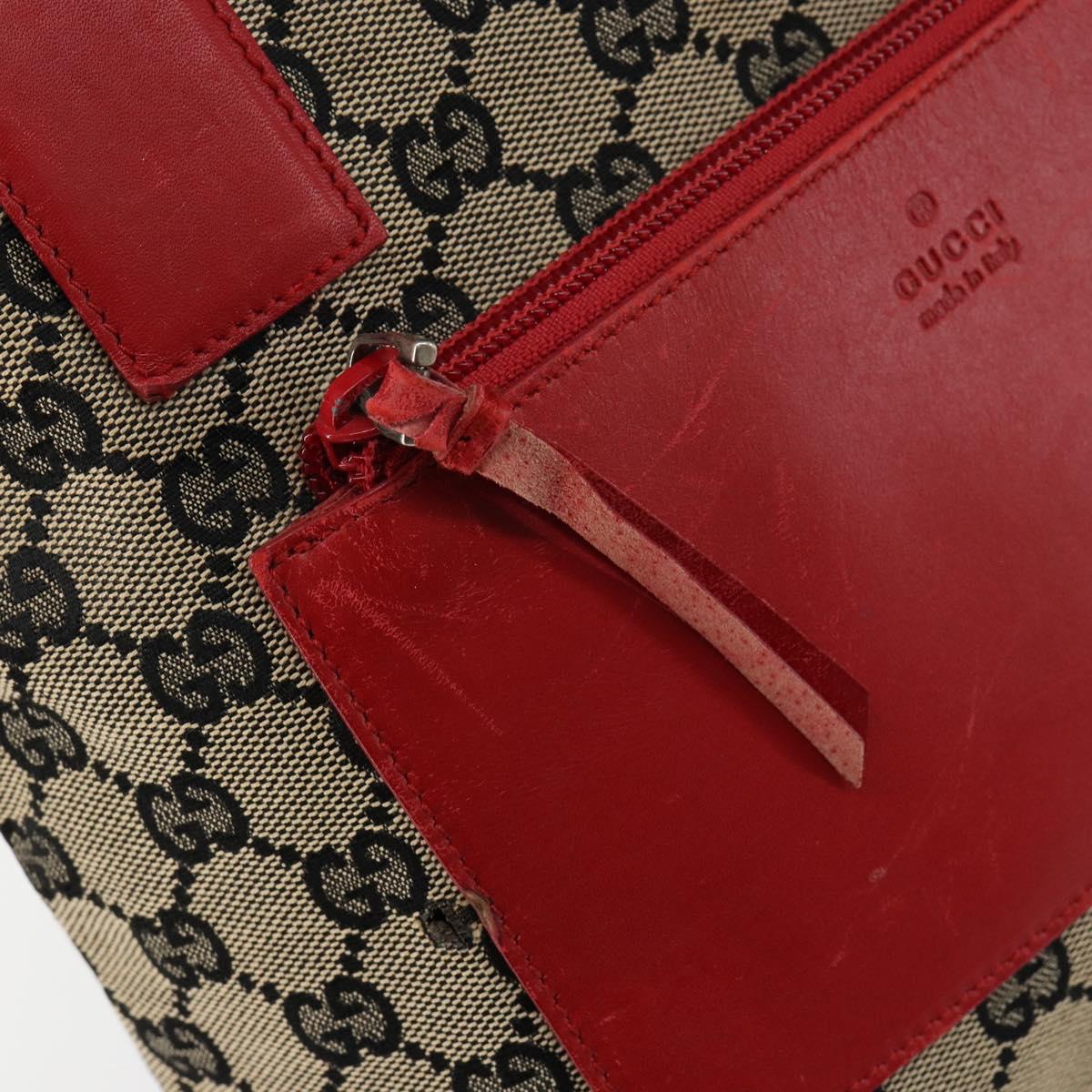 GUCCI GG Canvas Tote Bag Navy Red Auth th6417