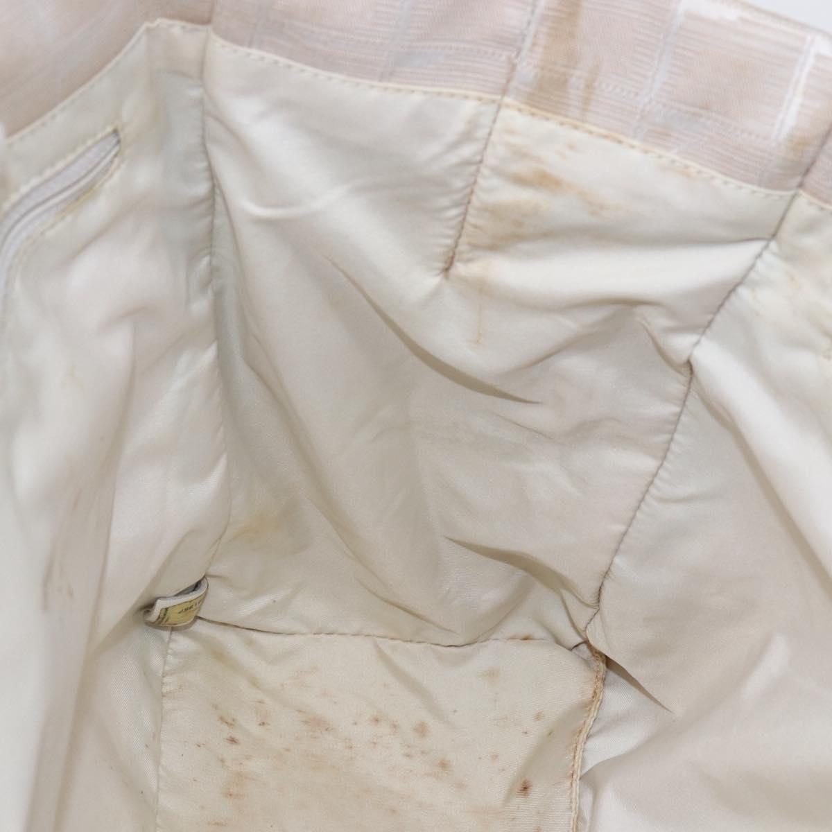 CHANEL New travel line Tote Bag Nylon Beige CC Auth th6420