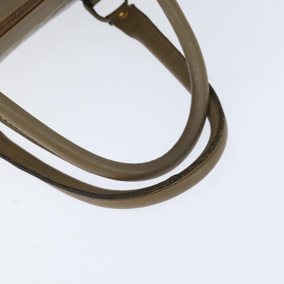 FENDI Zucchino Canvas Boston Bag Coated Canvas Vintage Brown Gold Auth th6422