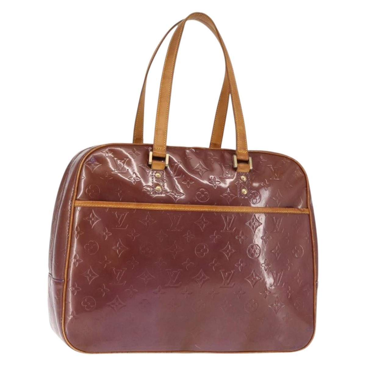 LOUIS VUITTON Monogram Vernis Sutton Hand Bag Purple Viole M91081 LV Auth th6423