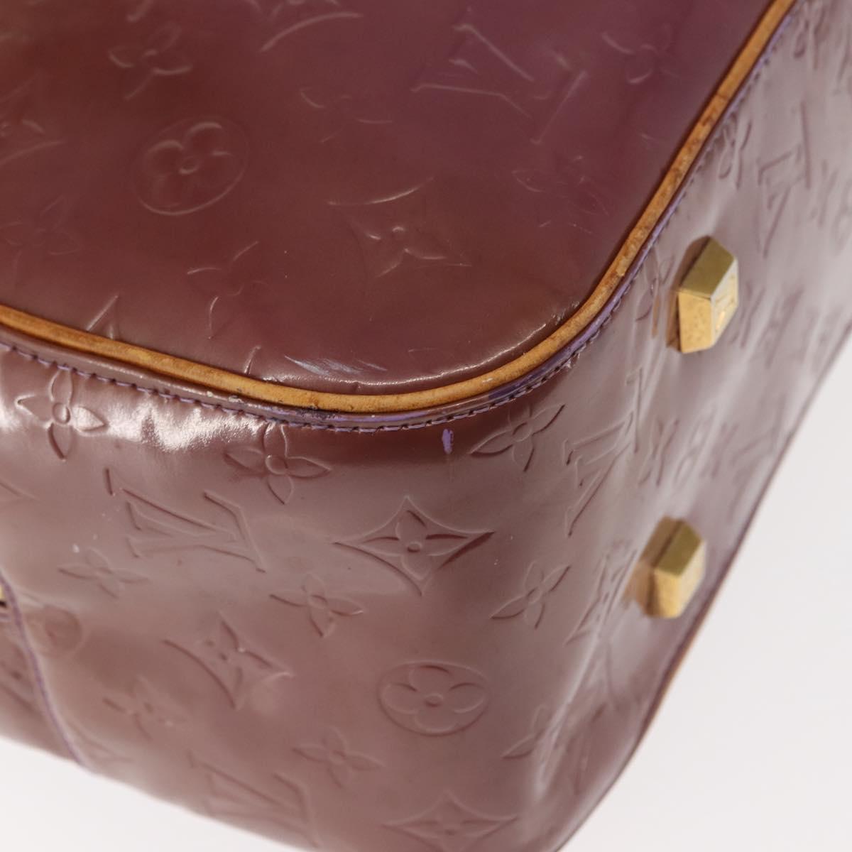 LOUIS VUITTON Monogram Vernis Sutton Hand Bag Purple Viole M91081 LV Auth th6423