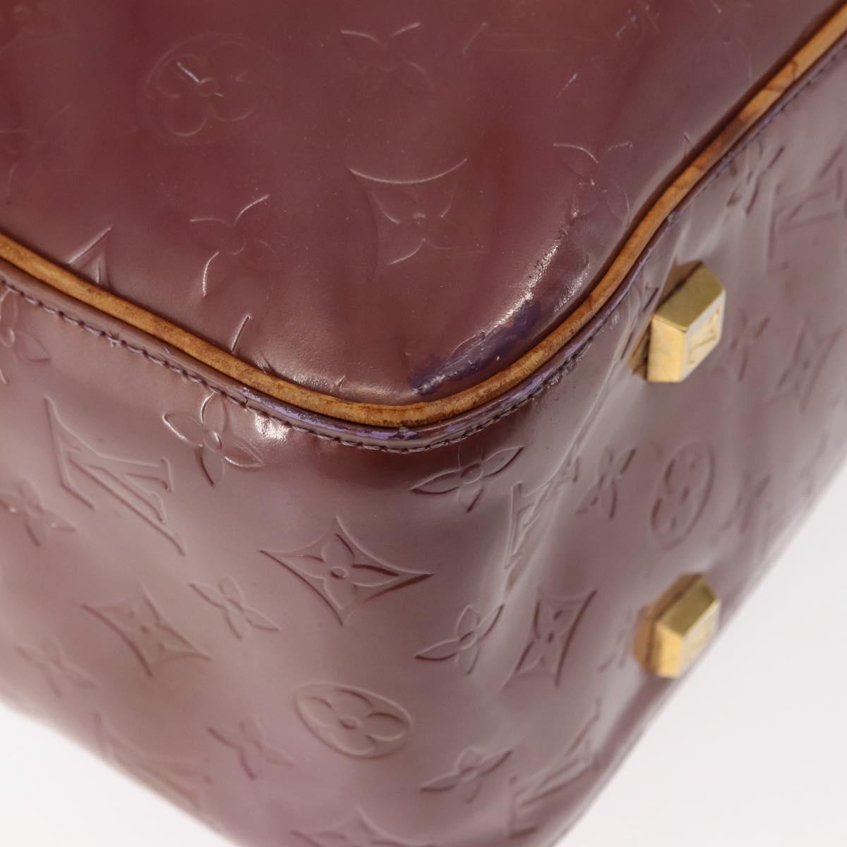 LOUIS VUITTON Monogram Vernis Sutton Hand Bag Purple Viole M91081 LV Auth th6423