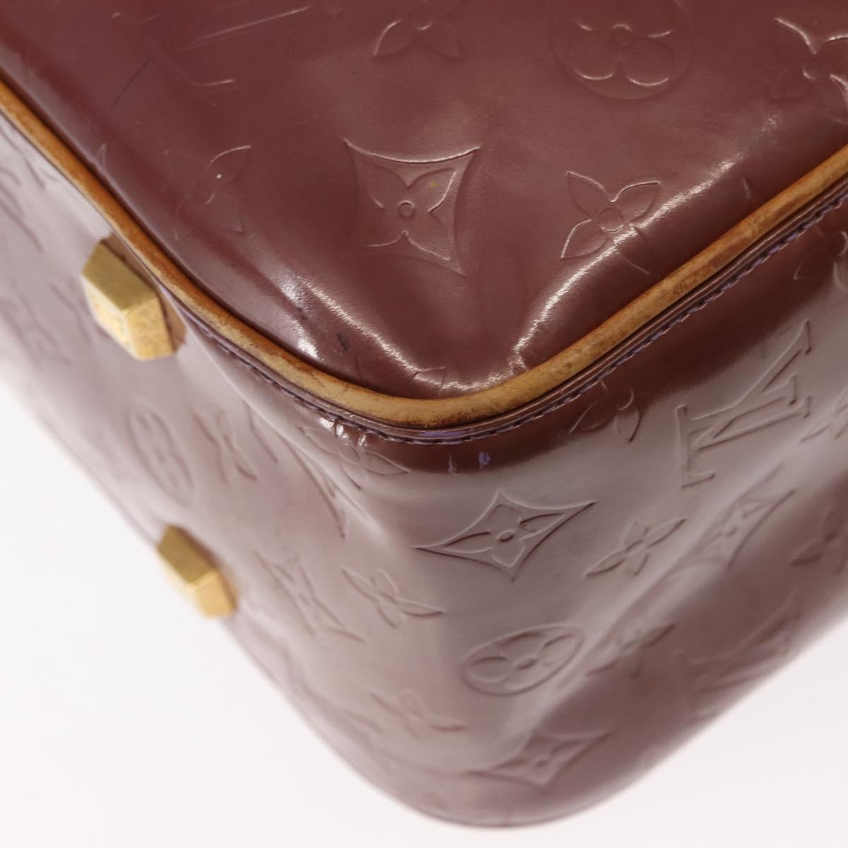 LOUIS VUITTON Monogram Vernis Sutton Hand Bag Purple Viole M91081 LV Auth th6423