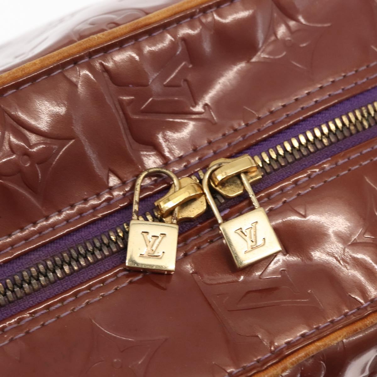 LOUIS VUITTON Monogram Vernis Sutton Hand Bag Purple Viole M91081 LV Auth th6423