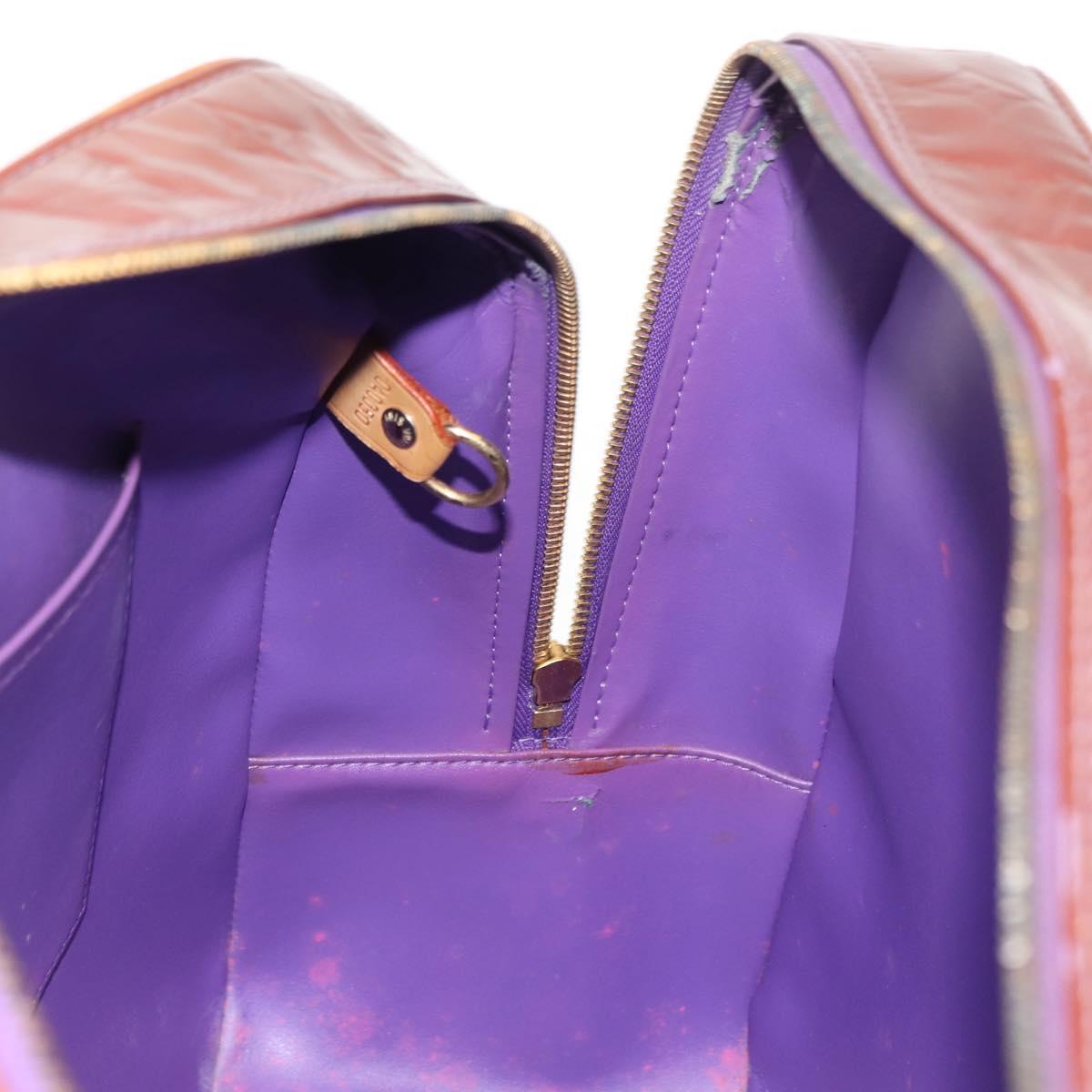 LOUIS VUITTON Monogram Vernis Sutton Hand Bag Purple Viole M91081 LV Auth th6423