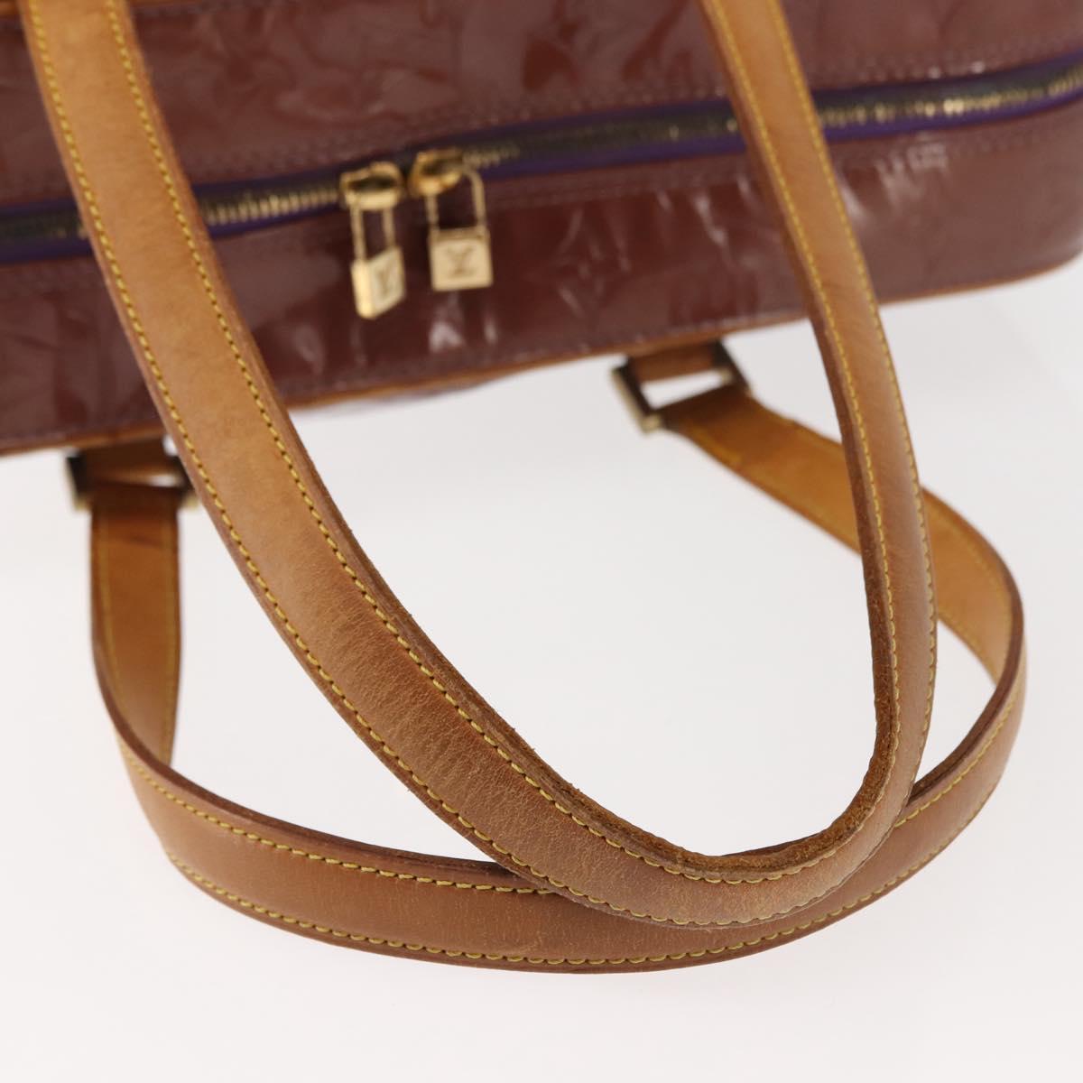 LOUIS VUITTON Monogram Vernis Sutton Hand Bag Purple Viole M91081 LV Auth th6423