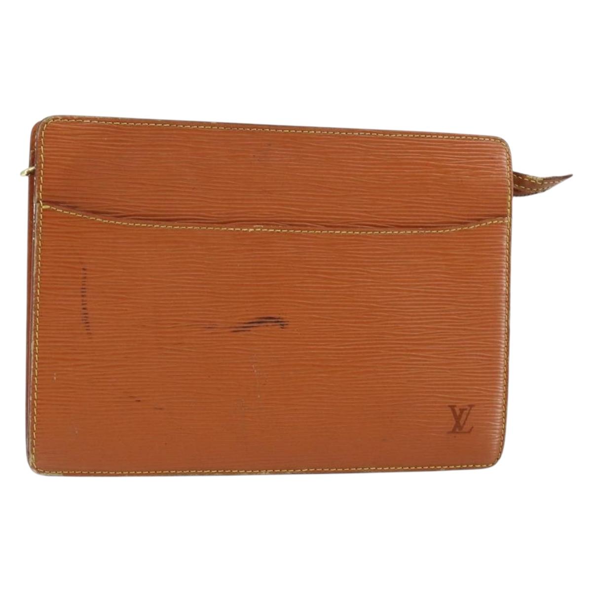 LOUIS VUITTON Epi Pochette Homme Clutch Bag Brown M52528 LV Auth th6427