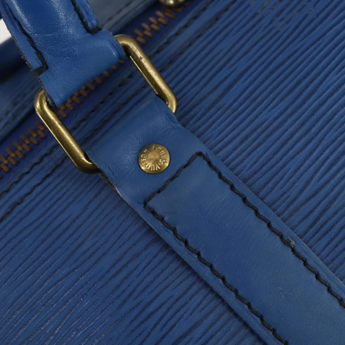 LOUIS VUITTON Epi Keepall 60 Boston Bag Old model Blue M42945 LV Auth th6430