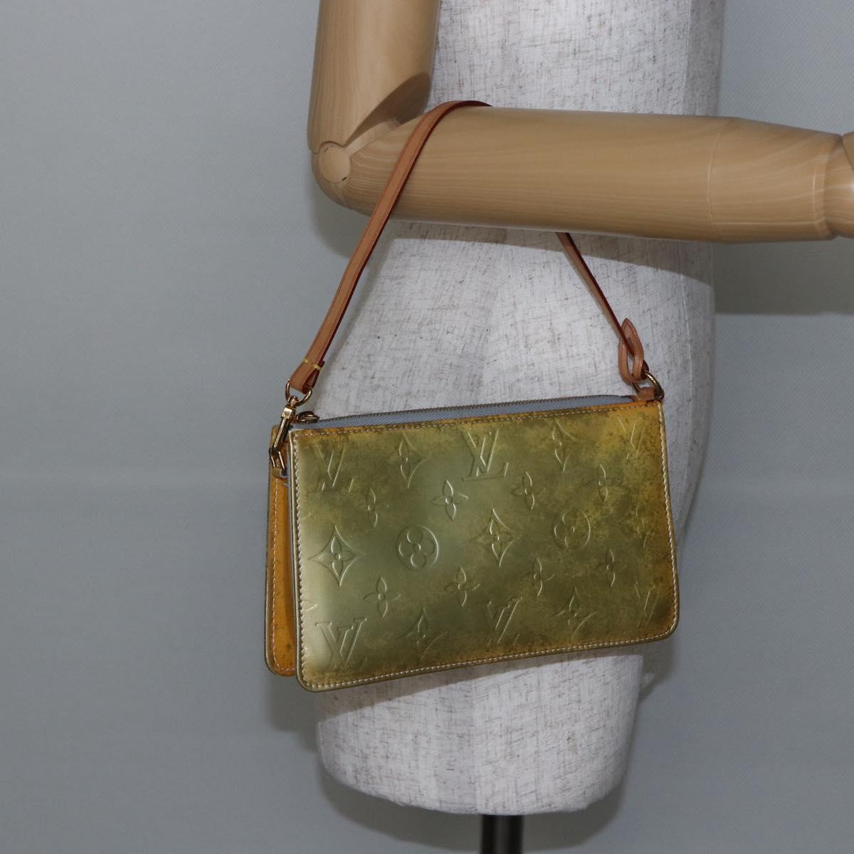 LOUIS VUITTON Monogram Vernis Lexington Accessory Pouch Gris M91056 Auth th6444