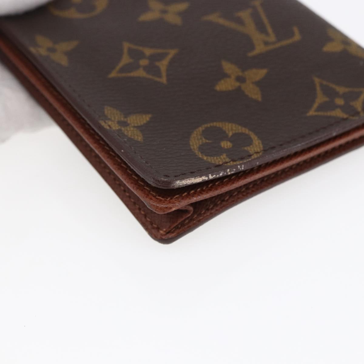LOUIS VUITTON Monogram Porte Cartes Credit Billfold Wallet M60825 LV Auth th6446