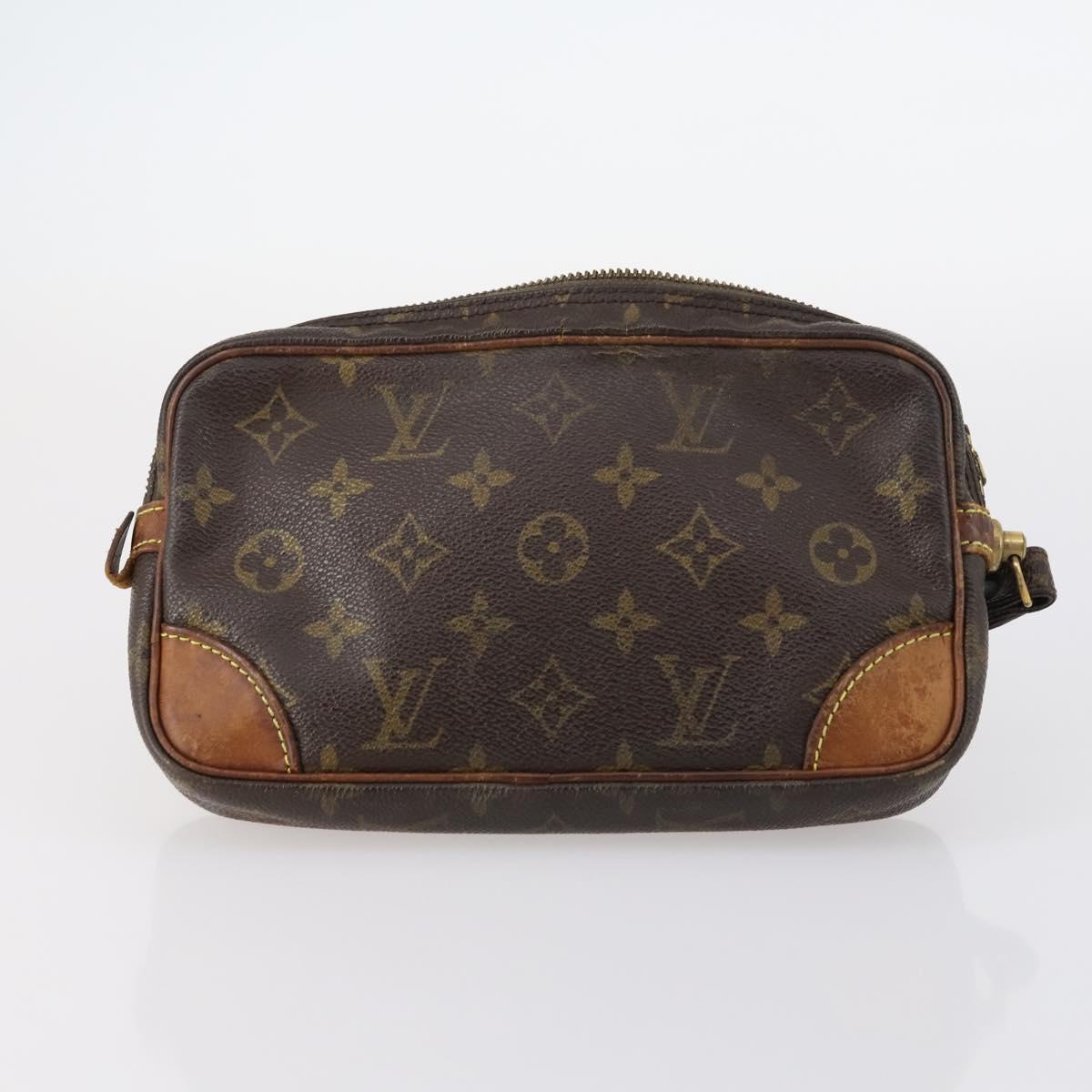 LOUIS VUITTON Gucci Monogram GG Canvas Clutch Bag 3Set Beige LV Auth th6448