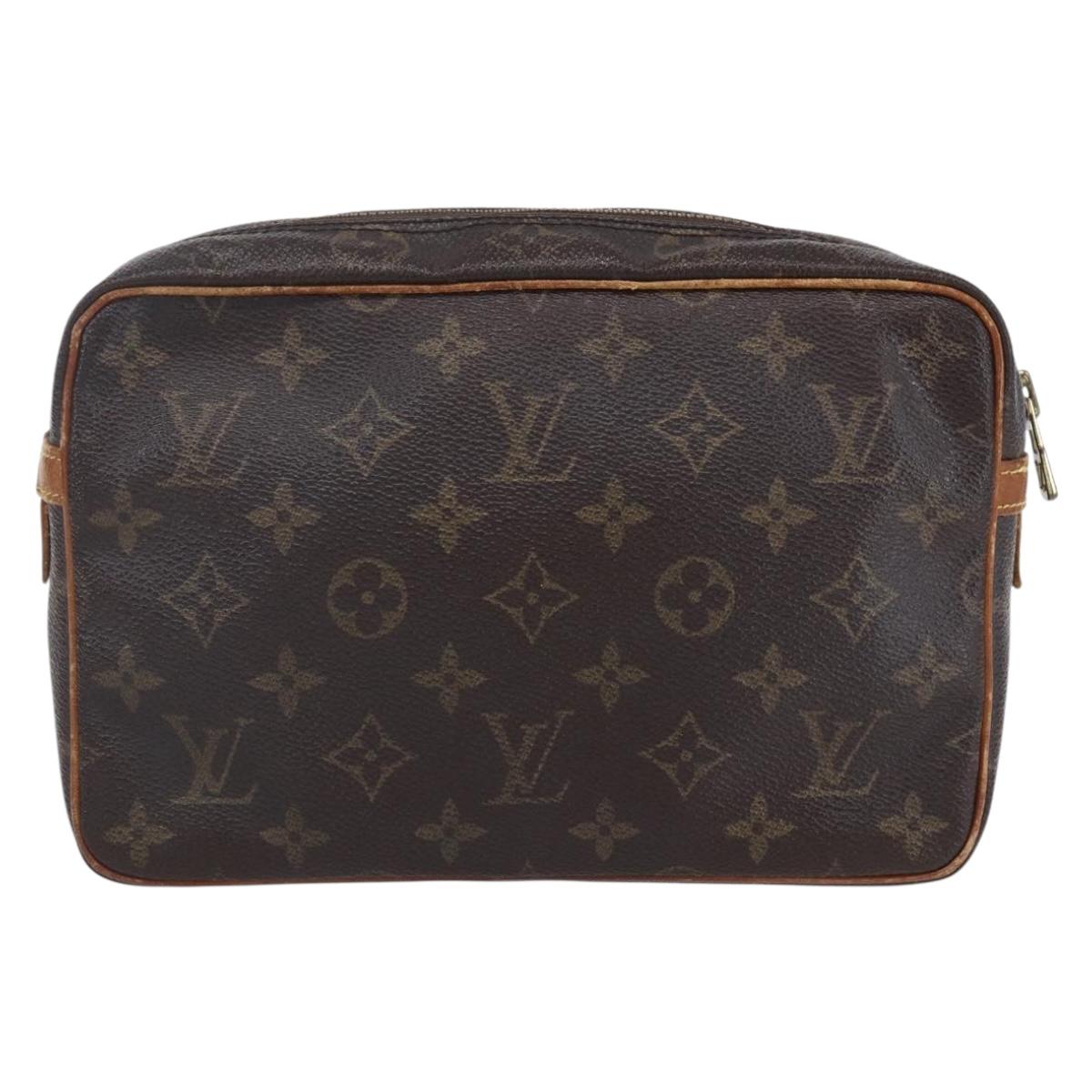LOUIS VUITTON Monogram Compiegne 23 Clutch Bag M51847 LV Auth th6451