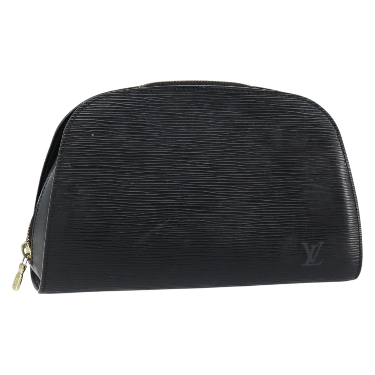 LOUIS VUITTON Epi Dauphine GM Cosmetic Pouch Black M48432 LV Auth th6458