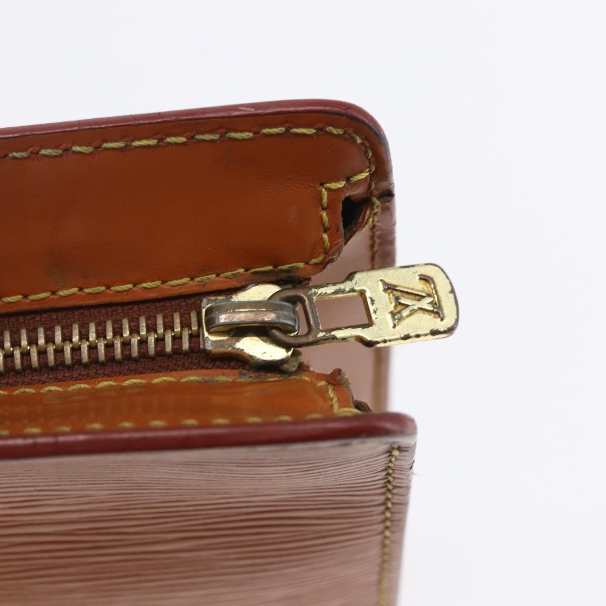LOUIS VUITTON Epi Pochette Homme Bag Brown Zipangu Gold M52528 LV Auth th6459