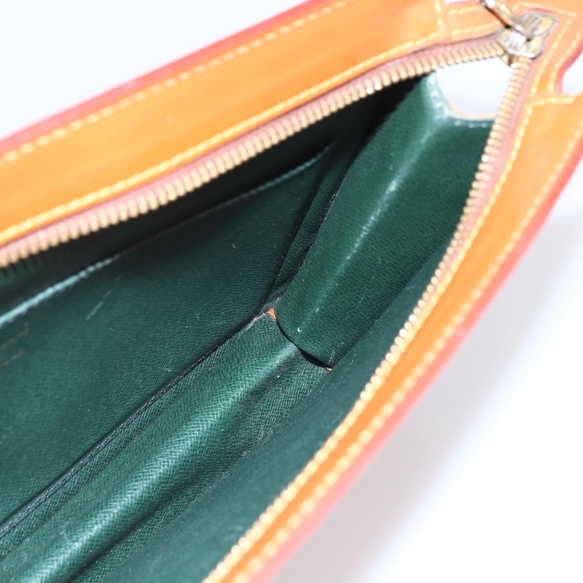 LOUIS VUITTON Epi Pochette Homme Bag Brown Zipangu Gold M52528 LV Auth th6459