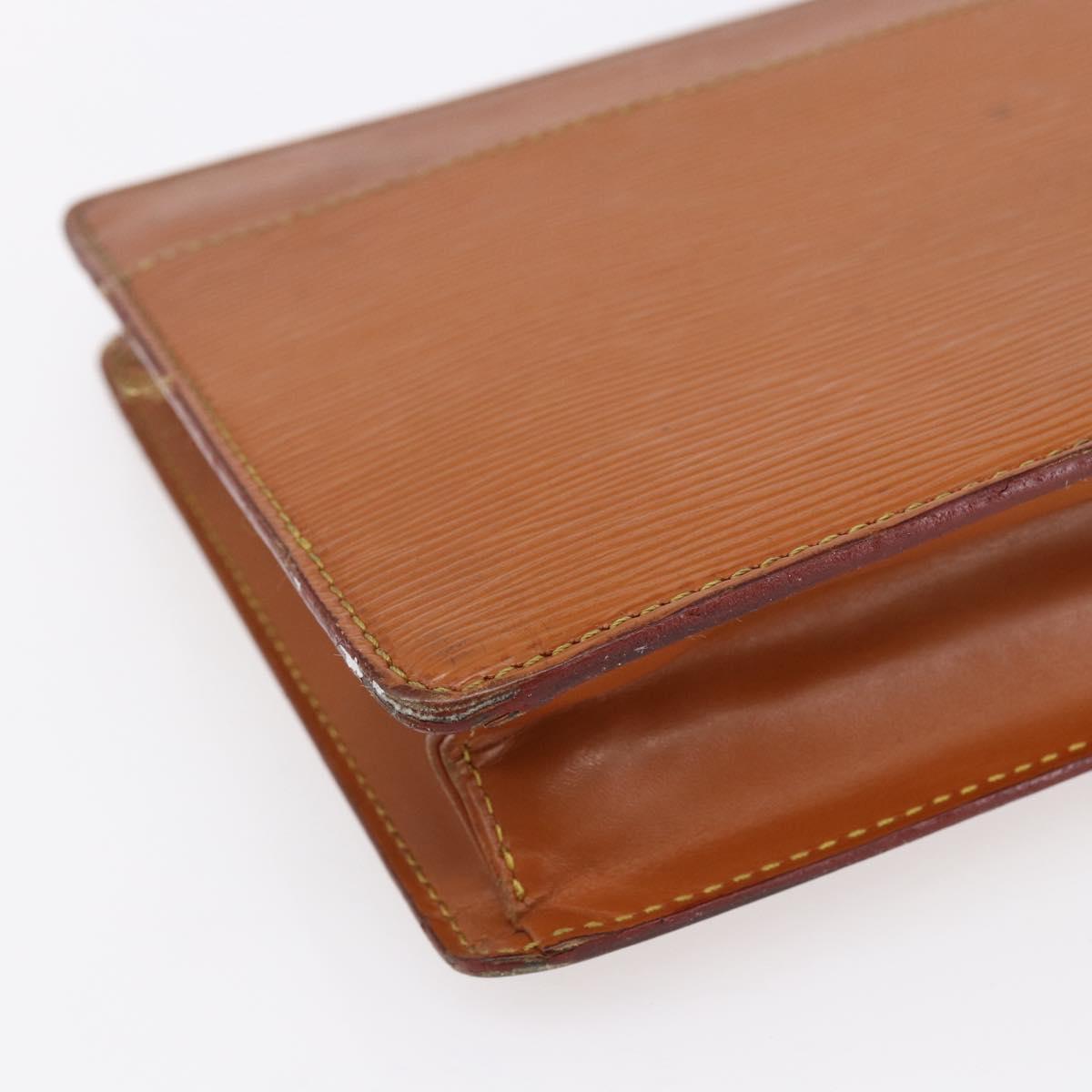 LOUIS VUITTON Epi Pochette Homme Bag Brown Zipangu Gold M52528 LV Auth th6459