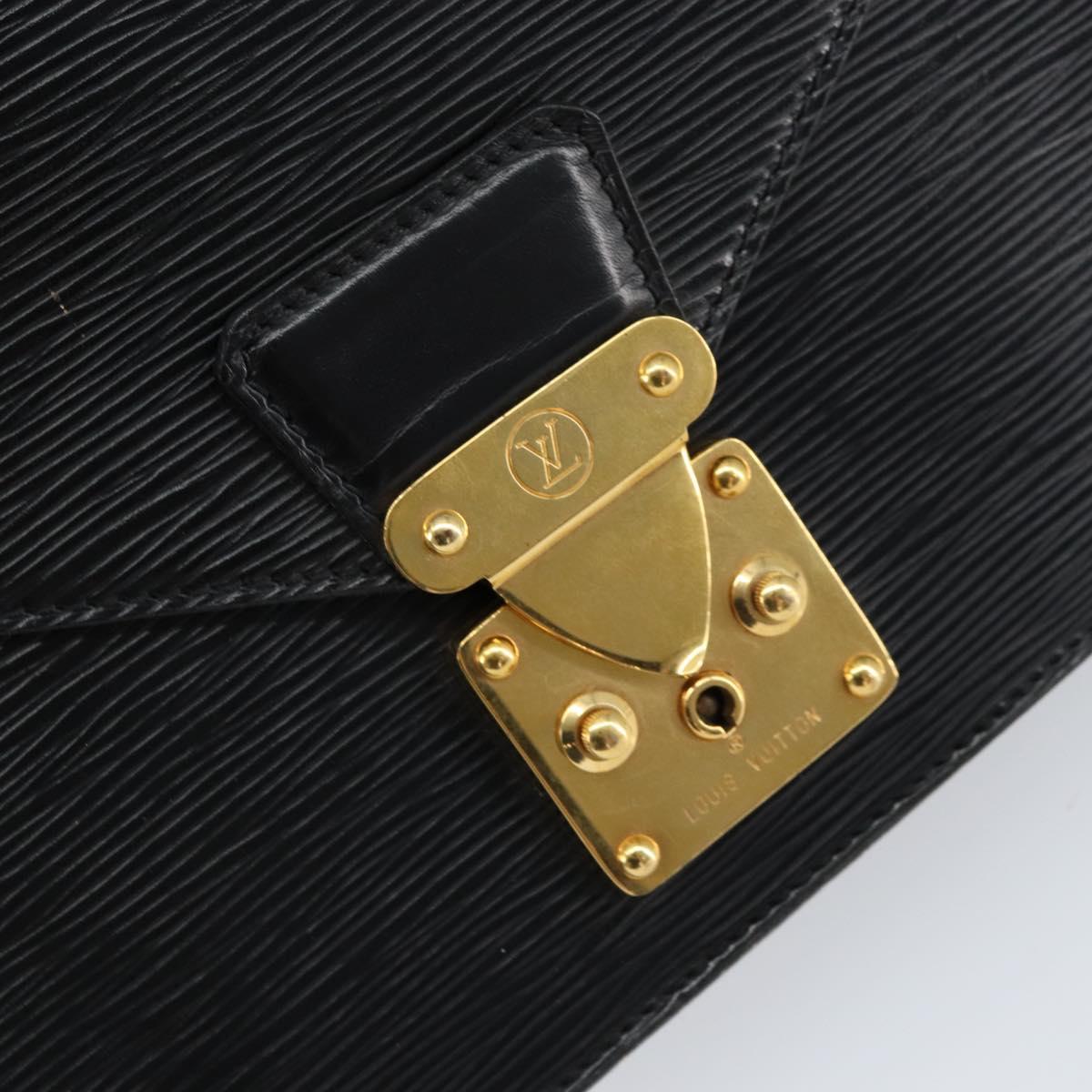 LOUIS VUITTON Epi Serie Dragonne Clutch Bag Black Noir M52612 LV Auth th6460