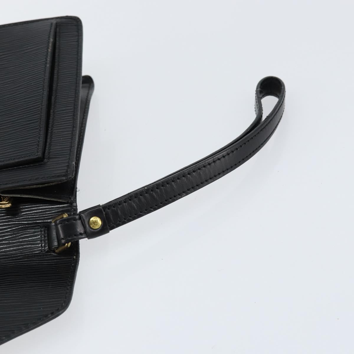 LOUIS VUITTON Epi Serie Dragonne Clutch Bag Black Noir M52612 LV Auth th6460