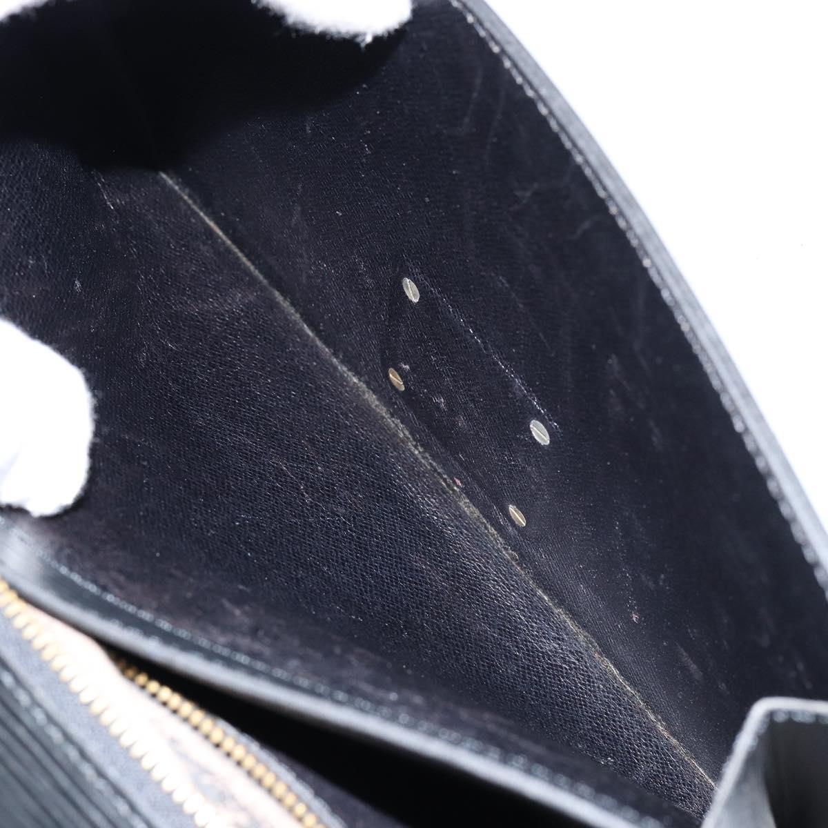 LOUIS VUITTON Epi Serie Dragonne Clutch Bag Black Noir M52612 LV Auth th6460
