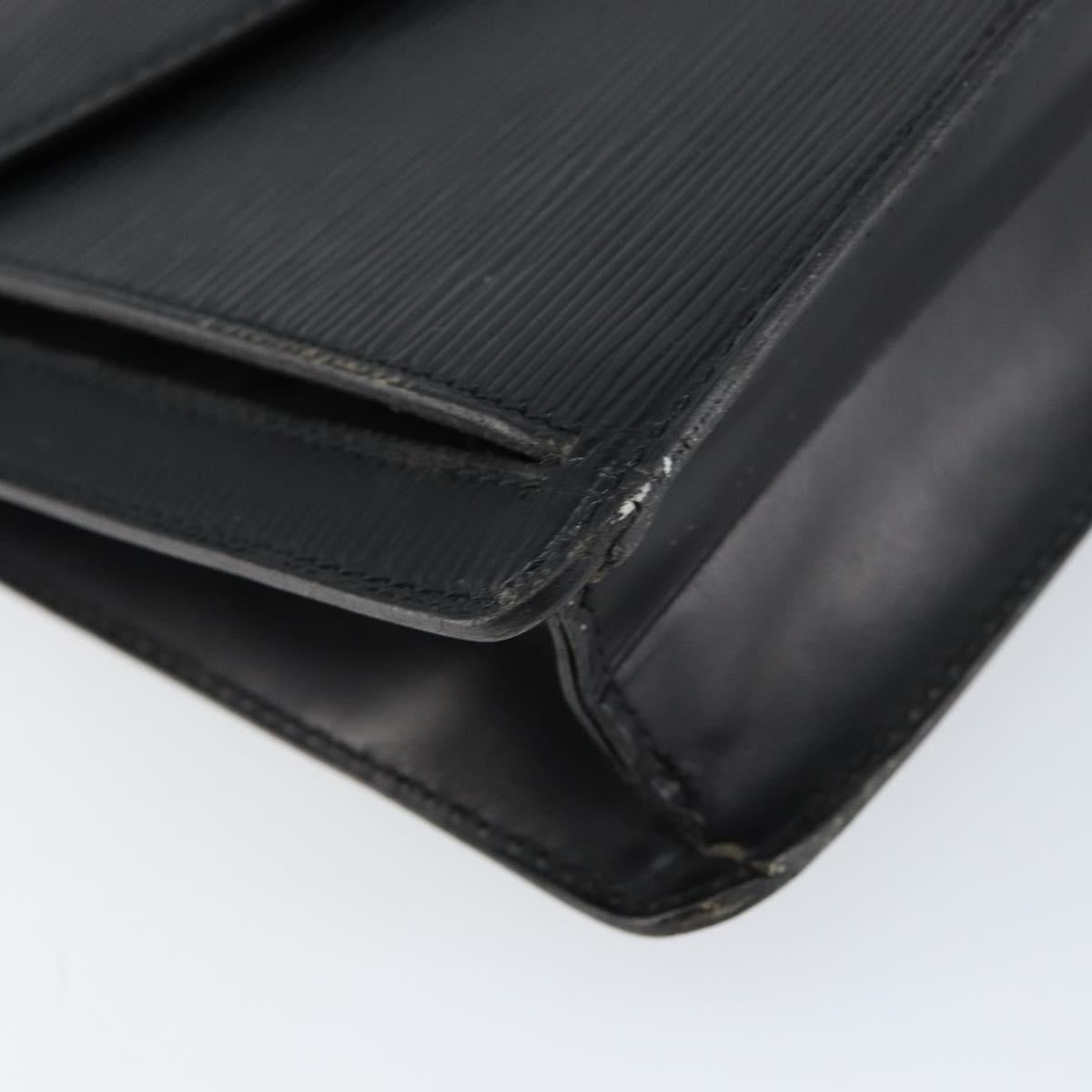 LOUIS VUITTON Epi Serie Dragonne Clutch Bag Black Noir M52612 LV Auth th6460