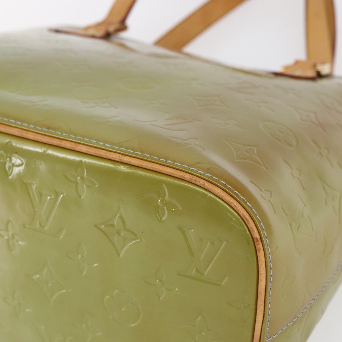 LOUIS VUITTON Monogram Vernis Houston Hand Bag Baby Blue M91005 LV Auth th6461