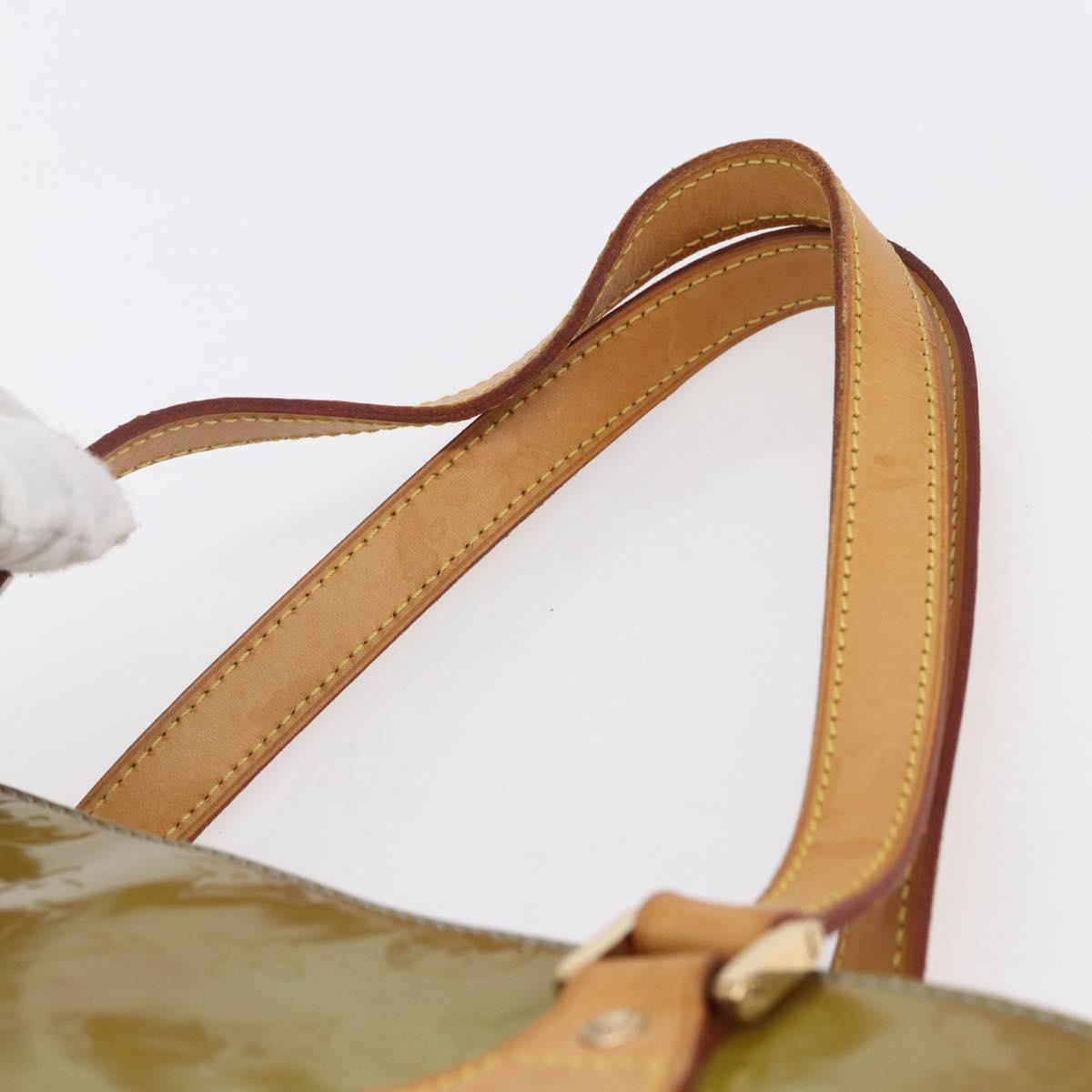 LOUIS VUITTON Monogram Vernis Houston Hand Bag Baby Blue M91005 LV Auth th6461