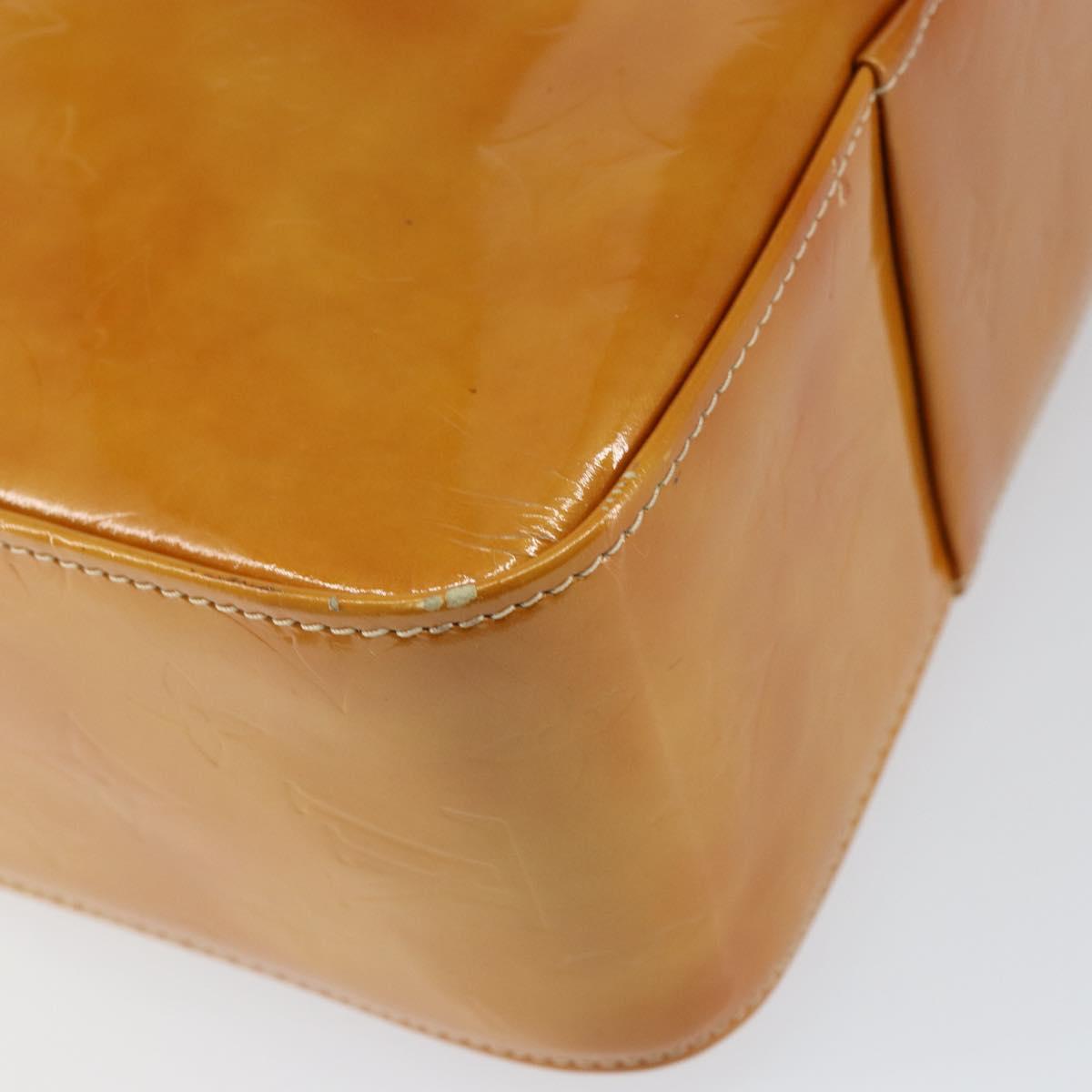 LOUIS VUITTON Monogram Vernis Columbus Tote Bag Beige M91023 LV Auth th6462