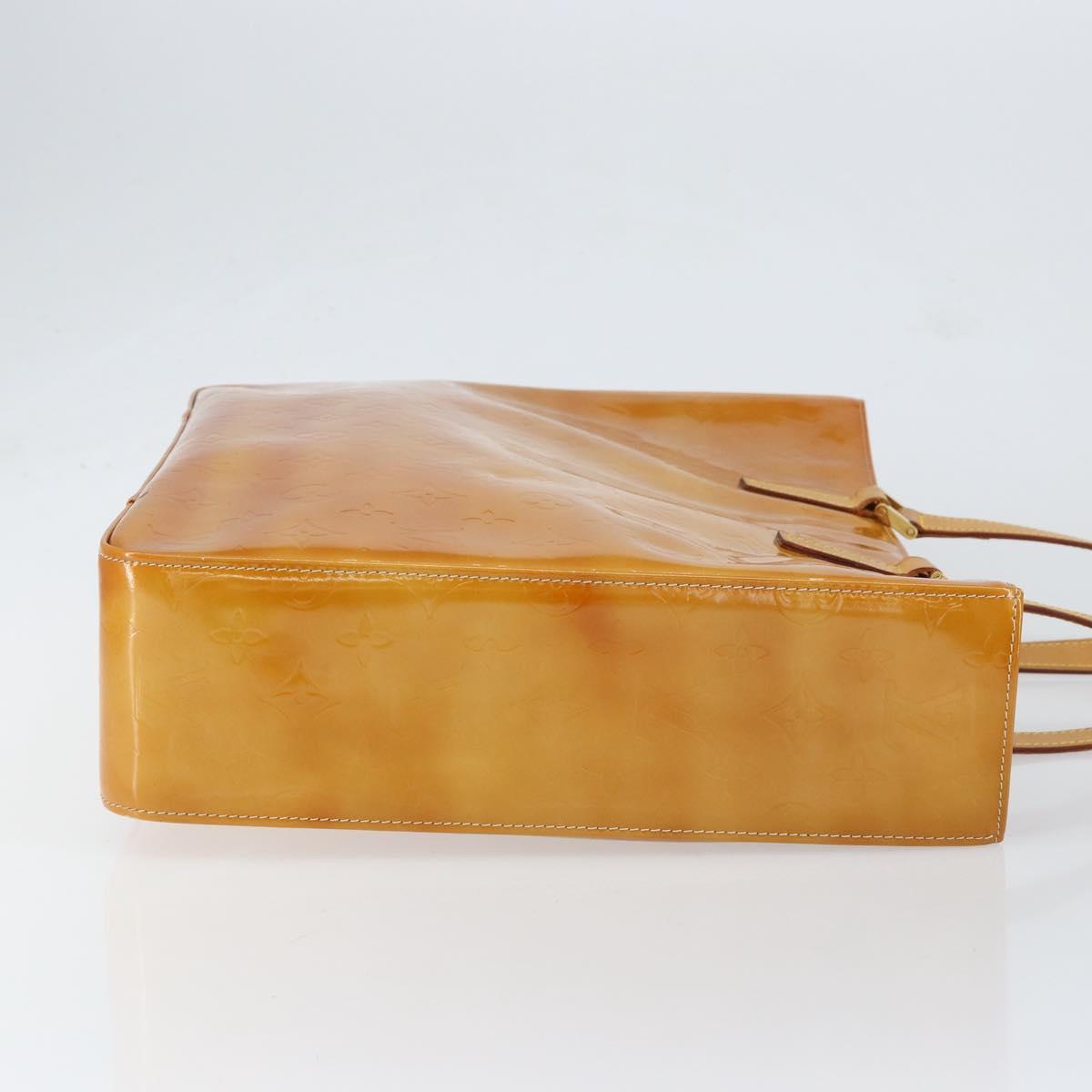 LOUIS VUITTON Monogram Vernis Columbus Tote Bag Beige M91023 LV Auth th6462