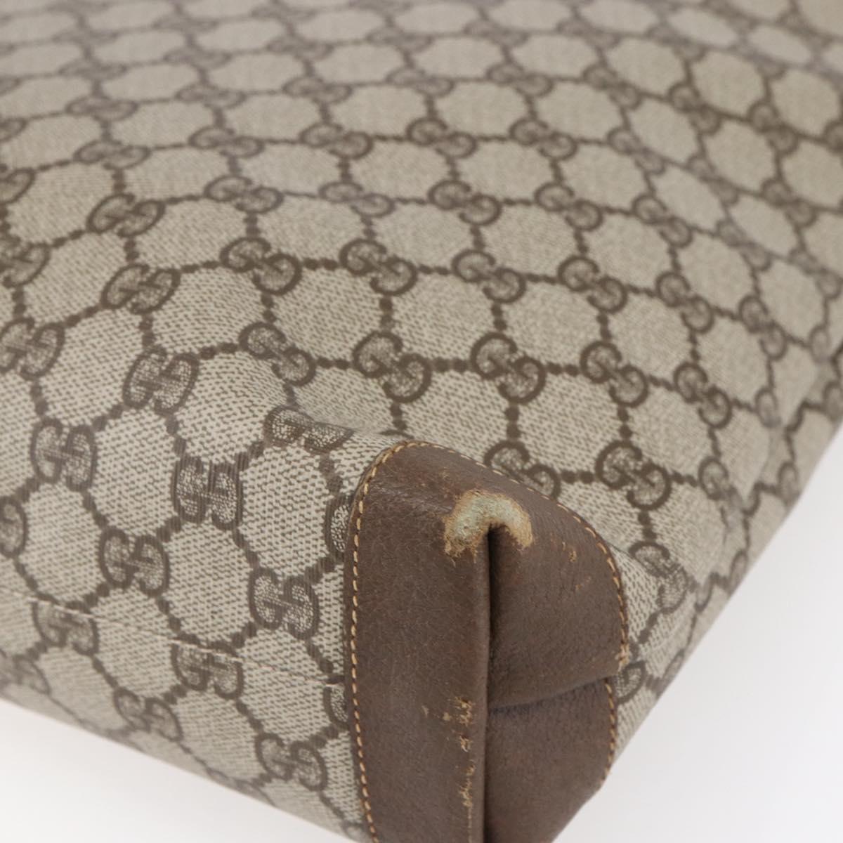 GUCCI GG Supreme Web Sherry Line Tote Bag PVC Beige Gold 002 39 0163 Auth th6468