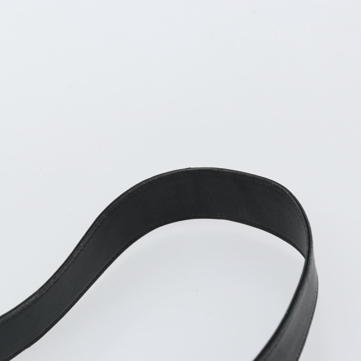 GUCCI Bamboo Hand Bag Leather 2way Black Gold 001 2113 1638 Auth th6469