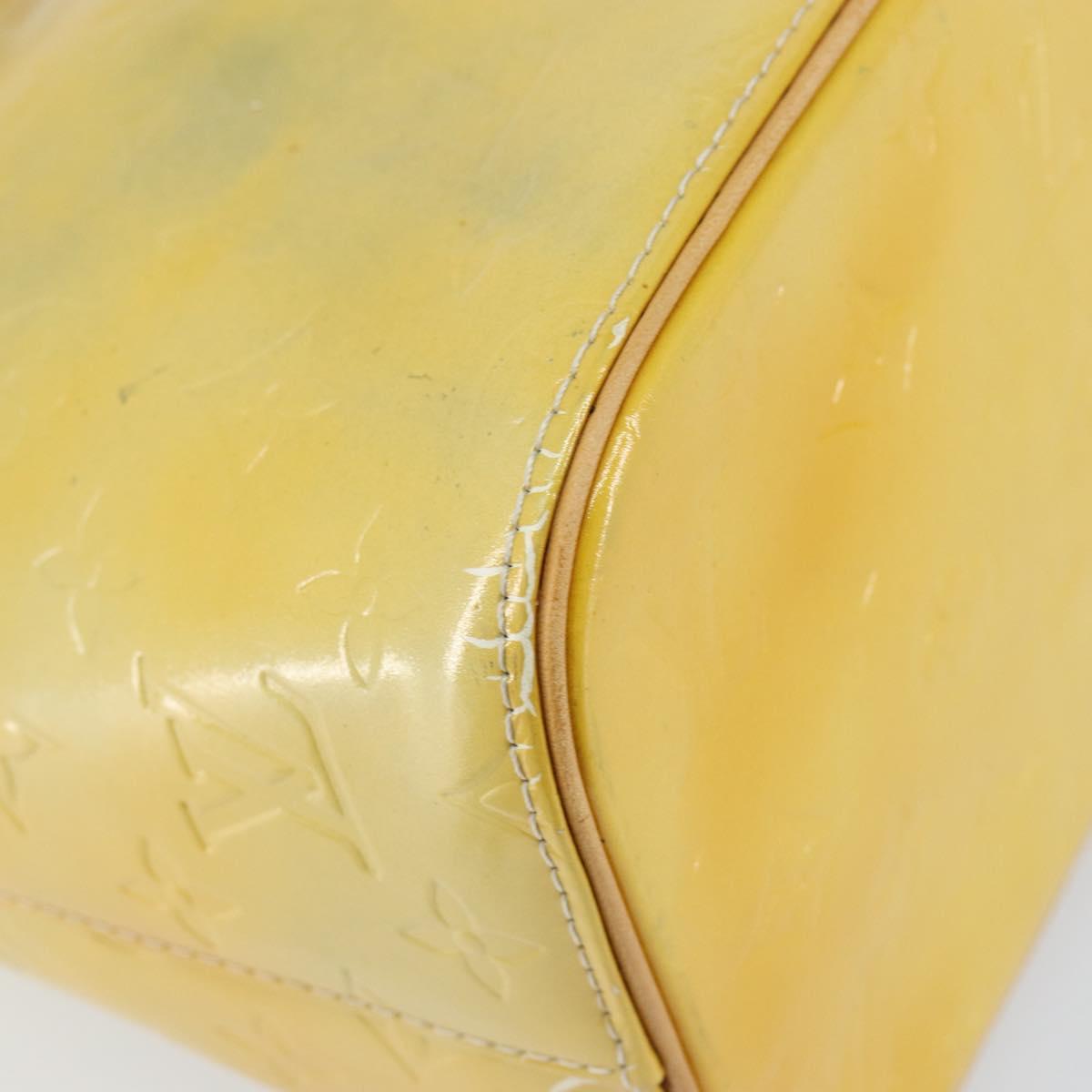 LOUIS VUITTON Monogram Vernis Houston Hand Bag Gris M91053 LV Auth th6475