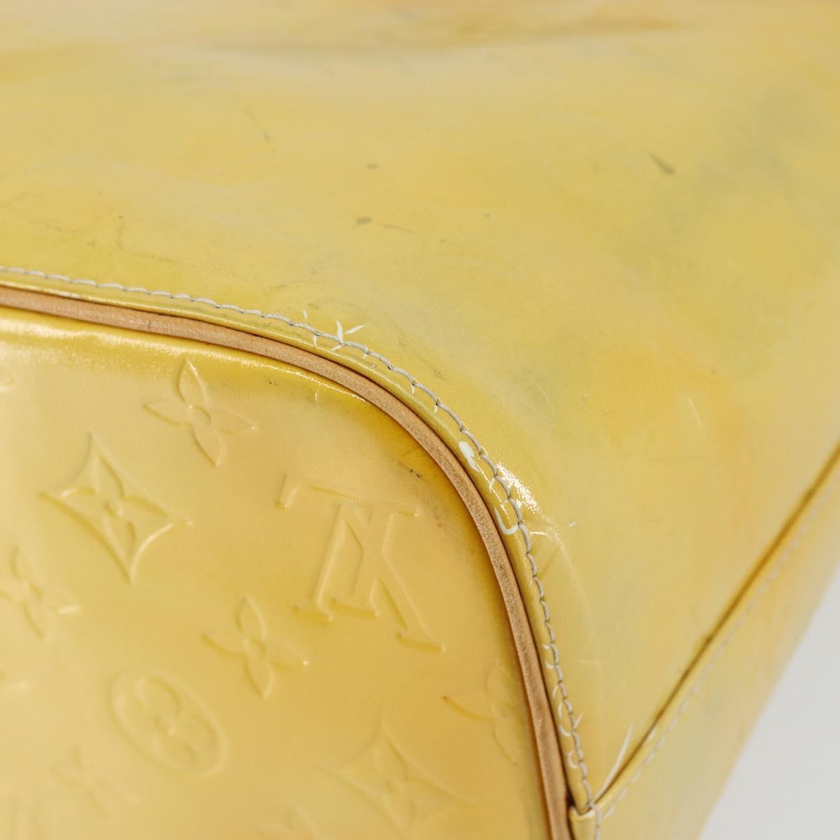 LOUIS VUITTON Monogram Vernis Houston Hand Bag Gris M91053 LV Auth th6475