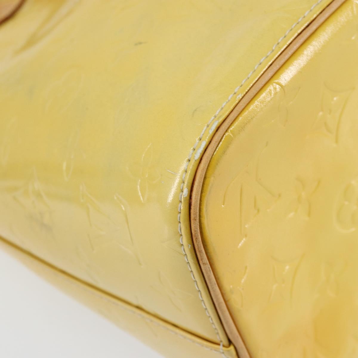 LOUIS VUITTON Monogram Vernis Houston Hand Bag Gris M91053 LV Auth th6475