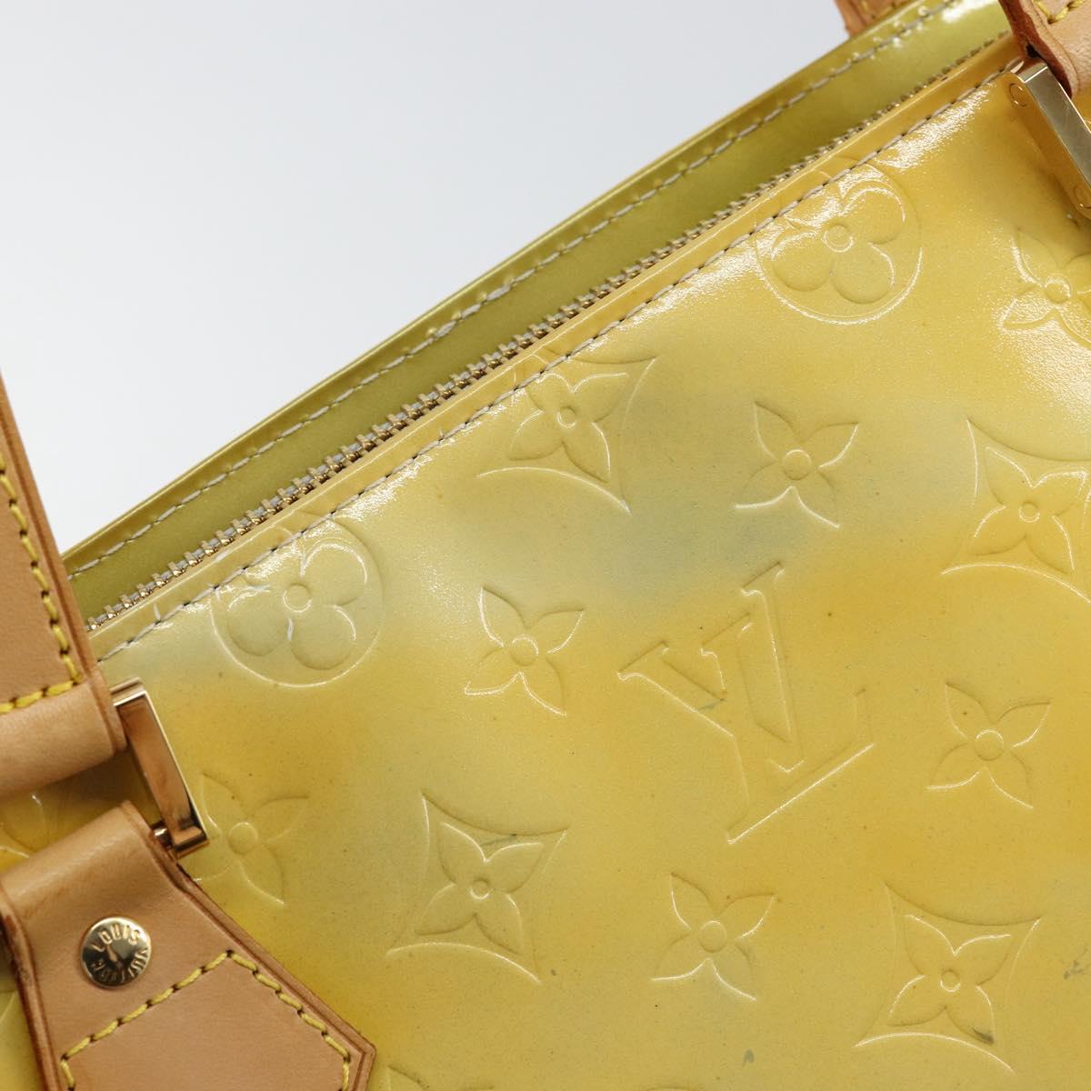 LOUIS VUITTON Monogram Vernis Houston Hand Bag Gris M91053 LV Auth th6475