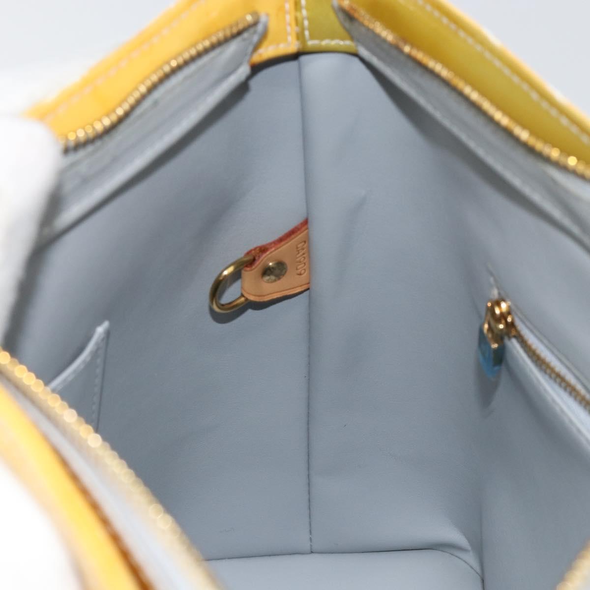 LOUIS VUITTON Monogram Vernis Houston Hand Bag Gris M91053 LV Auth th6475