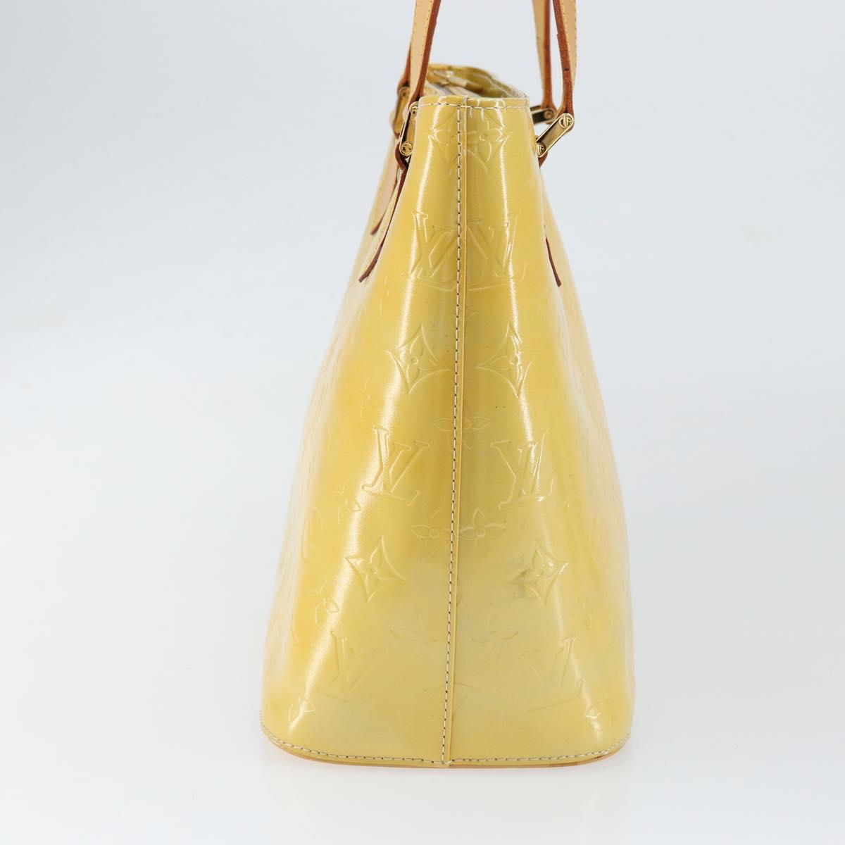LOUIS VUITTON Monogram Vernis Houston Hand Bag Gris M91053 LV Auth th6475
