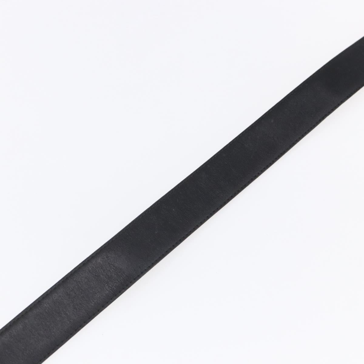 CELINE Horse Carriage Belt Leather 38.6"" Black Auth th6491