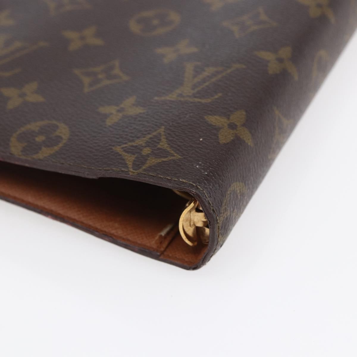 LOUIS VUITTON Monogram Agenda MM Day Planner Cover R20105 LV Auth th6493