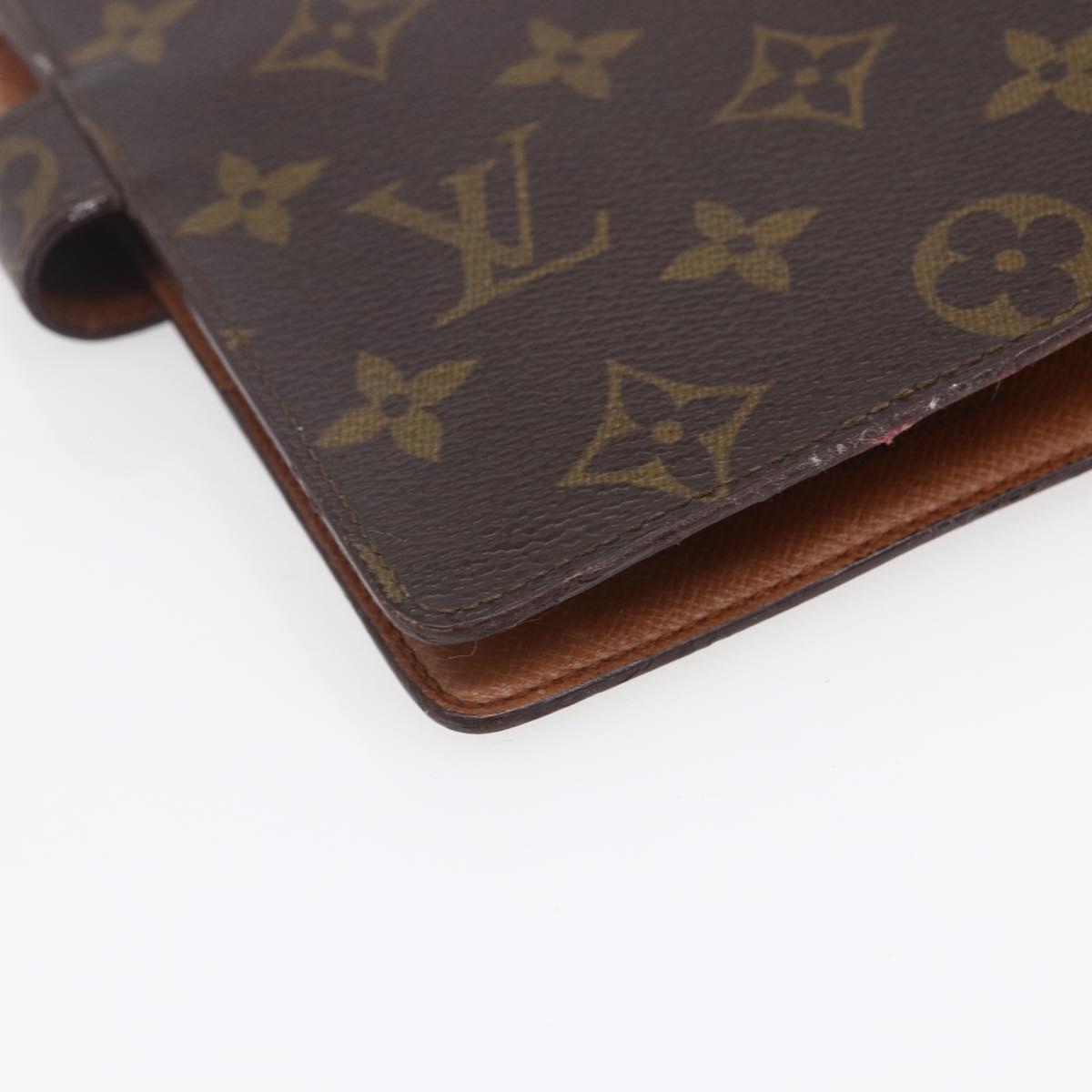 LOUIS VUITTON Monogram Agenda MM Day Planner Cover R20105 LV Auth th6493