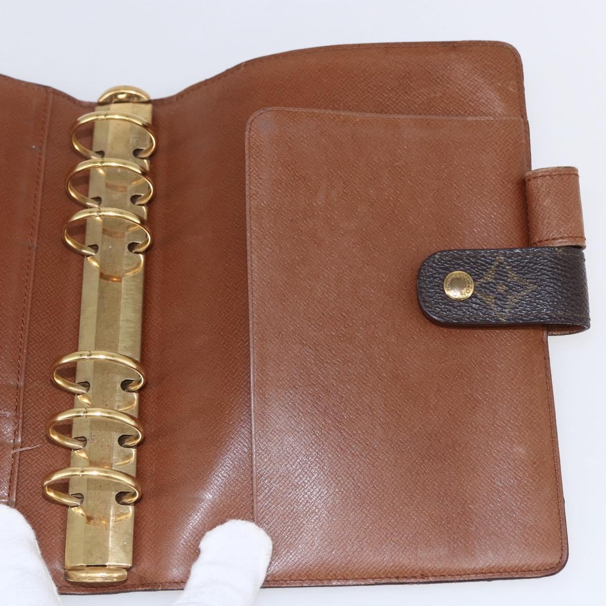 LOUIS VUITTON Monogram Agenda MM Day Planner Cover R20105 LV Auth th6493
