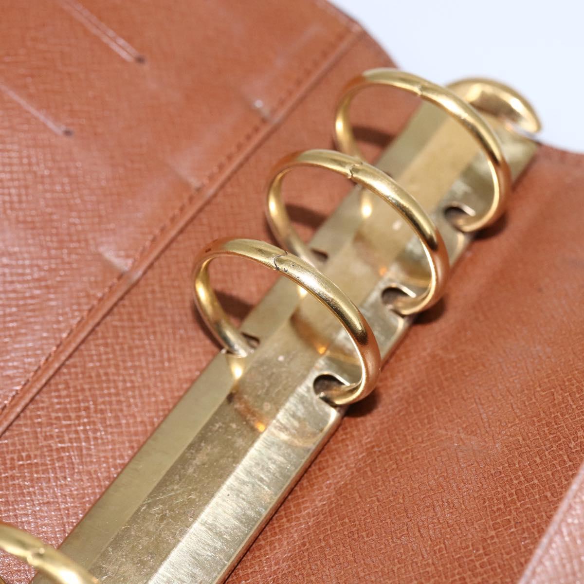 LOUIS VUITTON Monogram Agenda MM Day Planner Cover R20105 LV Auth th6493