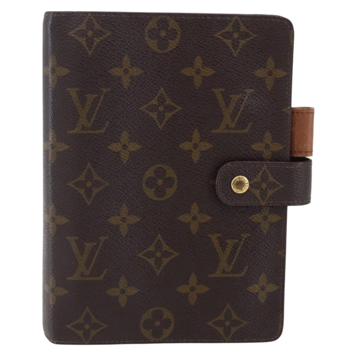 LOUIS VUITTON Monogram Agenda MM Day Planner Cover R20105 LV Auth th6493