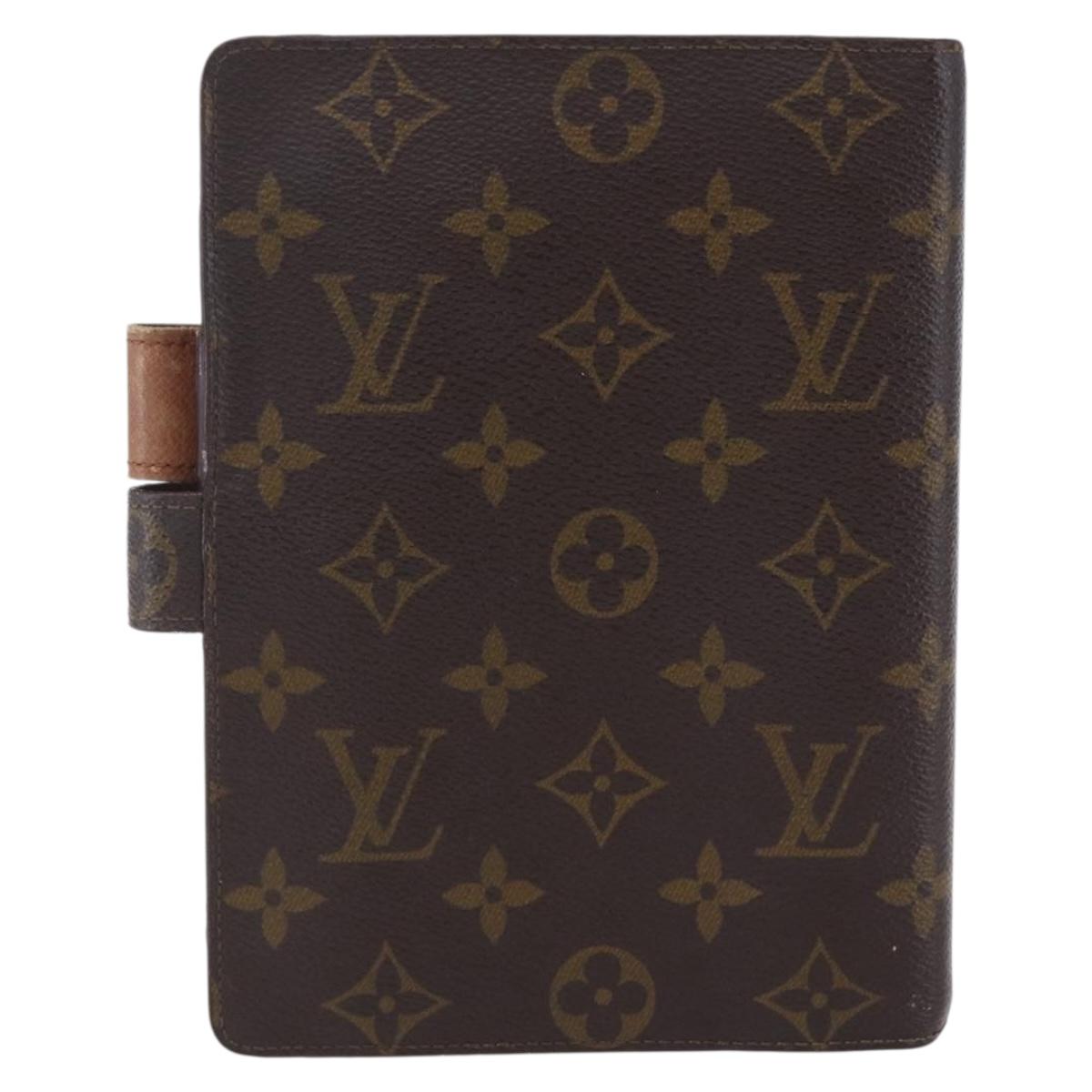 LOUIS VUITTON Monogram Agenda MM Day Planner Cover R20105 LV Auth th6493