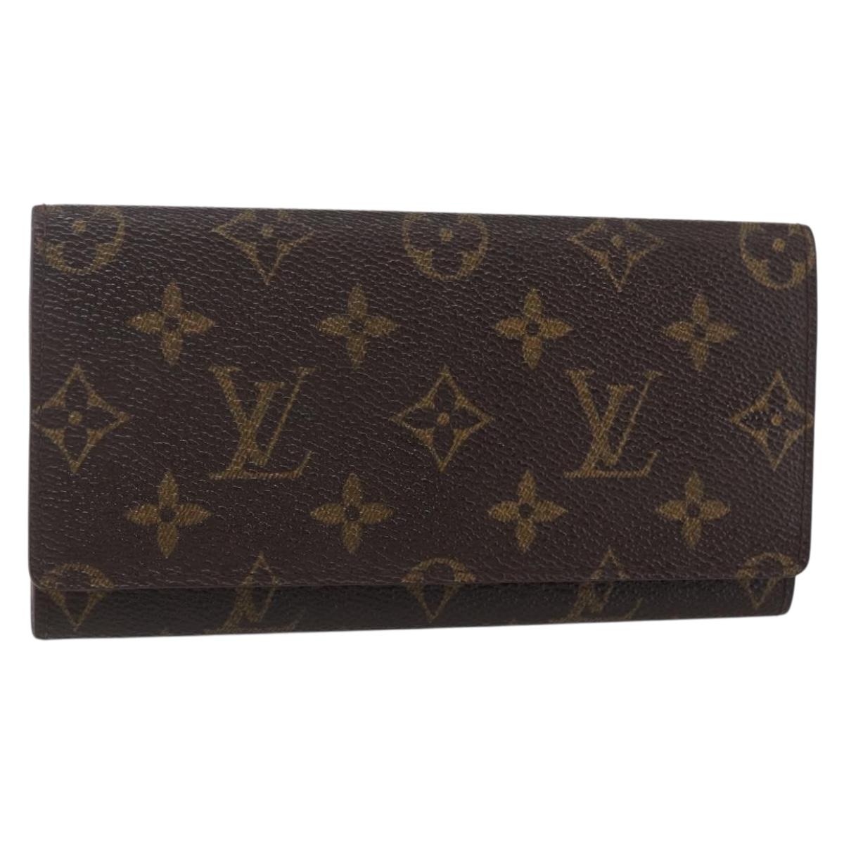 LOUIS VUITTON Monogram Porte Yen 3 Credit Long Wallet M61818 LV Auth th6494